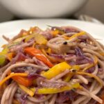 Parvathy Omanakuttan Instagram - Ingrédients - Organic Soba Noodles (100% Buckwheat flour) {Boiled, drained and soaked in cold water for later} - Bell peppers in all colours - Carrot - Red cabbage - Spring onions - Ginger - Onion - Garlic - Ghee (to cook) - Tamari or low sodium soy sauce - Rock sugar powder - Black pepper powder - Salt For Garnish - Toasted white and black sesame seeds - Organic Toasted sesame oil. #instagram #love #vegetarian #food #foodie #health #healthyfood #plantbased #foodporn #instafood #healthy #foodphotography #homemade #foodblogger #foodstagram #yummy #healthylifestyle #vegetarianfood #vegetarianrecipes #delicious #veggie #organic #foodlover #vegetables #foodgasm #healthyeating #foodnetwork #culinary #cheflife #instagood Home sweet home