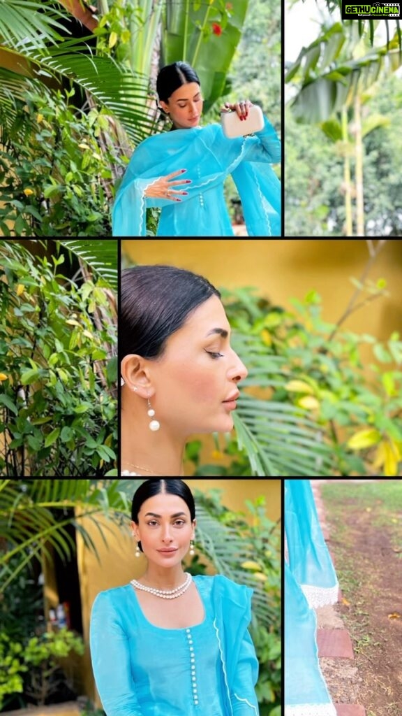 Pavitra Punia Instagram - The smell of a blooming garden 🪴🪷🪺 #pavitraapuniya #ethnic #bloom #fashion #style #indianattire #suit