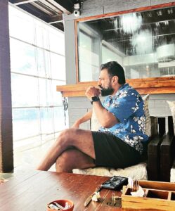 Pavitra Punia Instagram - It was a trip much needed ❤️ Let me elaborate the trip now 👇🏻 ~Clicks no1 -i need tea ☕️, the first thing in morning so here we are having some chai time gupshup.Khansaab busy doing his work on📱phone. ~Click no2 - this one is from 🍱 breakfast @redthreadgoa . Where I wanted my #nomakeup picture and khansaab gave me some cool photography tips. ~Click no3 - so this is what i could learn about “how to frame” technicalities from khansaab and I clicked and certainly couldn’t be a topper at learning the new skill 📸.PS - still a better click baby @eijazkhan 🥰 ~Click no4 - this is the view and the feel that I was dying to gather #peace #rains #sea #breeze #love #us ~Click no5 - certainly I couldn’t control eating 🍽️ whatever food 🍱I can and me bloated #hotairballoon🙆🏻‍♀️and khansaab looking 👀 chiseled as always “hah 😍”It was🏝️beach house 🏡 @redthreadgoa with in room plunge pool 🏊 with non stop pouring🌧️as you can see in the picture.I did not dare to take the dip in pool but khansaab did🏊‍♀️ Oh ya my new @gucci 🧣 scarf tuned into a sarong😎 ~Click no6 - it’s a continuation picture of “what happened at the pool”. Before these clicks we were struggling to capture📸us non stop for 15 min and we failed due to the lovely weather. There comes an idea💡of “ call📞 someone from the reception”to click few memories 📝 of us🫶🏻 ~Click no7 - been there done that but what haha a lot of baatein , yaadein, khana🍛🥘aur peena 🥂#thalassamorjim #thalassagoa A lot of laughter🤭and what a lovely weather. ~Click no8 - we were roaming at #morjimbeach,clicking soooooo many pictures and making videos and running🏃and walking.It was going great 🥰 until our fans dropped by 🤝 and it turned out to be “hello sir , hello ma’am, hello eijaz bhai, hello hello hello 🧿 touchwood. Oh forget to mention… on the beach 🏝️ I was trying to gather 🐚 shells. ~Click no9 - breakfast 🥞 🍳 🧇 at @redthreadgoa on the arrival #dayone in goa. A little formal picture though 🤫 we act normal sometimes otherwise you know #crazy is our nickname 🤣 ~Click no10 - 🧿🧿🧿🧿🧿🫶🏻🫶🏻🫶🏻🫶🏻❤️❤️❤️❤️🥰🥰🥰🥂🥂🥂🥂🥂 #eijazkhan #pavitrapunia #pavitraapuniya Goa India