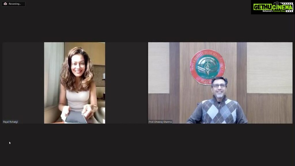 Payal Rohatgi Instagram - My interview of acclaimed director Dheeraj Sharma ji who is the director of IIM Rohtak. Getting his views and contradicting some of it by agreeing to most of it on : “Sterotypicality in cinema and influence of movies on youth”. To watch the whole video : https://youtu.be/q4aVvLU5gYM #payalrohatgi #yogasehihoga #ladkihoonladsaktihoon