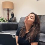 Prajakta Koli Instagram - Just sitting here patiently waiting for inspiration to hit so I can finish the book. 🤓