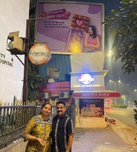 Prajakta Koli Instagram - Baba worked double shifts at the Cadbury’s company canteen when I was about five years old. 
“Bob you’re too loud in the kitchen when you cook!!” He still replies with- “I am a canteen worker, bachha! I don’t have time to be quiet. Too many people to feed.” 
I saw my parents work every single day to provide me with the right education, nutrition, manners and ambition. Many many odd jobs. But baba’s stint at Cadbury’s will always remain special. The chocolate tray that came home with every Diwali bonus will always remain special. The smile I saw on my parents’ faces last night when we drove to see me plastered on a Cadbury’s Billboard will always, ALWAYS remain special. Grateful for this life and everything it keeps giving. Grateful for you. Thank you. ♥️