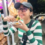 Prajakta Koli Instagram - She was a lil crabby yesterday. So she was taken out for Pani Puri and cotton candy followed by a scooty ride. She was all good after. ☺️