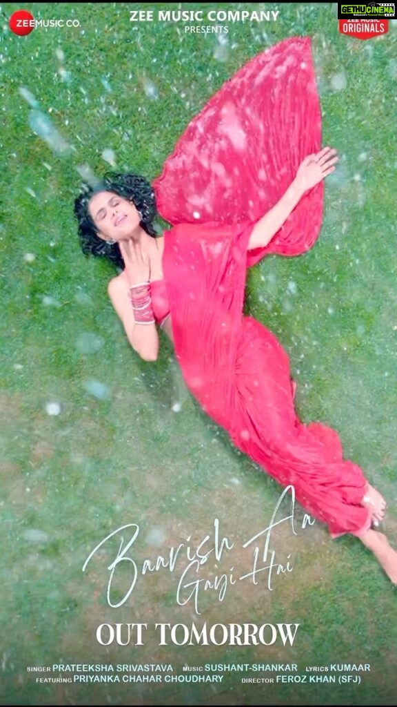 Priyanka Chahar Choudhary Instagram - Iss pyaar bhare mausam me, the raindrops will remind you of your special someone. 💕 #BaarishAaGayiHai by #prateekshasrivastava will be OUT TOMORROW! ☔😍