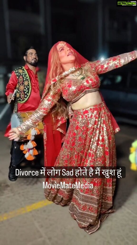 Rakhi Sawant Instagram - Rakhi Sawant Dancing in Red दुल्हन ड्रेस on Her Divorce News . .Full Video on YouTube . #rakhisawant #Actress #bollywood #red #wedding #out #dulhan #divorce #dance #dhol #bhangra #happiness #moviematemedia #dhananjayfilmy