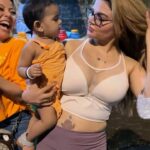 Rakhi Sawant Instagram - What a cute moment! Our favourite @rakhisawant2511 shares an aww-dorable moment with a baby🥹❤️ . #tellytalk #tellytalkindia #rakhi #rakhisawant #spotted