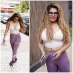 Rakhi Sawant Instagram - #rakhisawant looks hot spotted outside gym Laxmi Industrial Estate