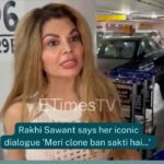Rakhi Sawant Instagram - @rakhisawant2511 says her iconic dialogue 'Meri clone ban sakti hai...' when paps tell her that people want to be like her . . #biggbossott #rakhisawant