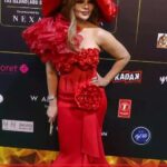 Rakhi Sawant Instagram - Its IIFA and Its Rakhi.. trendy, most viral.. red chilli . #iifa#iifaawards2023 #reddress#designerwear
