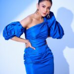Rakul Preet Singh Instagram - Blues 💙 for #bigbossott #iloveyou now on #jiocinemas Outfit @pinkoofficial x @toscanifashionhouse Earrings @bblinggbymeghana Rings @misho_designs Heels @mvpwardrobe Styled by @anshikaav Assisted by @roshiijain @bhatia_tanisha Makeup @im__sal Assisted by @im.saklen Hair @aliyashaik28 Shot by @kaasastudio