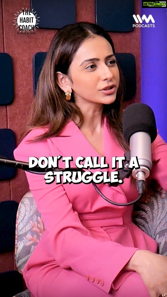Rakul Preet Singh Instagram - Struggle? No, it's a Journey! 🚀 Join @rakulpreet on The Habit Coach as she reveals her transformative mindset, reshaping the notion of struggle into an inspiring journey of growth 🙌 Listen to the full episode on YouTube or all the audio-streaming platforms 🎧 #IVMPodcasts #TheHabitCoach #RakulPreetSingh