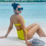 Rakul Preet Singh Instagram - Chirpy and happy 💛💛💛 @makeplansholidays @patinamaldives #makeplansholidays #patinamaldives Patina Maldives