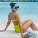 Rakul Preet Singh Instagram – Chirpy and happy 💛💛💛 

@makeplansholidays @patinamaldives #makeplansholidays #patinamaldives Patina Maldives