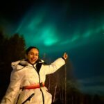 Rakul Preet Singh Instagram – Dancing through the northern lights 💜 a night so magical , a night so blessed 💜 grateful 😇 

@ourfinland @visitrovaniemi @apukkaresort @fameistastudios
