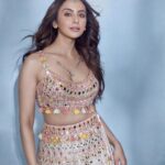 Rakul Preet Singh Instagram - I loved walking for the brand @gopivaiddesigns and enjoyed launching their SS23 collection FIZA with @timesfashionweek . Wearing a beautiful ethereal Lehenga from this collection FIZA which means summer breeze. The collection is soft, cool and easy to wear, full of mirrors and pastel colors, joyful and just perfect for Indian summer wedding!