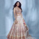 Rakul Preet Singh Instagram - I loved walking for the brand @gopivaiddesigns and enjoyed launching their SS23 collection FIZA with @timesfashionweek . Wearing a beautiful ethereal Lehenga from this collection FIZA which means summer breeze. The collection is soft, cool and easy to wear, full of mirrors and pastel colors, joyful and just perfect for Indian summer wedding!