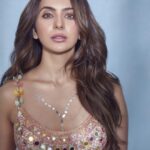 Rakul Preet Singh Instagram - I loved walking for the brand @gopivaiddesigns and enjoyed launching their SS23 collection FIZA with @timesfashionweek . Wearing a beautiful ethereal Lehenga from this collection FIZA which means summer breeze. The collection is soft, cool and easy to wear, full of mirrors and pastel colors, joyful and just perfect for Indian summer wedding!