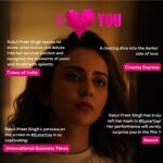 Rakul Preet Singh Instagram - I 💖 you all for such a warm response !!Satyas character is a result of extreme hard work and extremely close to my heart .. could not have been possible without a great team .. @nikmahajan @pavailgulati @sunirkheterpal @gauravbose_vermillion Watch #iloveyou on #jiocinema if you haven’t yet …