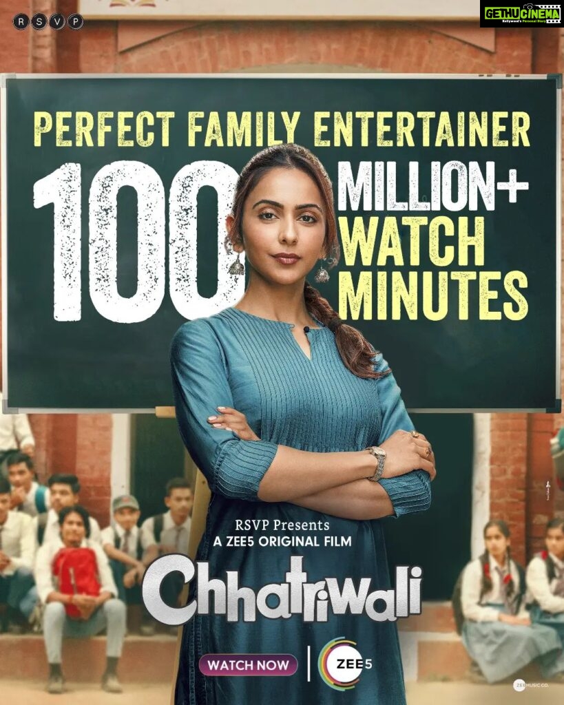 Rakul Preet Singh Instagram - Filled with gratitude after seeing all the love coming in for #Chhatriwali 🥰 Watch it now only on #ZEE5
