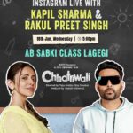 Rakul Preet Singh Instagram – Get ready to watch #MasterClassWithKapilSharma featuring the #Chhatriwali herself on Instagram live 👩🏻‍🏫
Don’t miss it!