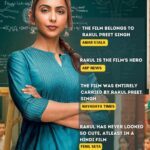 Rakul Preet Singh Instagram - I’m so humbled , so thankful and grateful for all the positivity around sanya’s character.. I took up this role because women’s health issues really touched me .. A biggggg Thankyou to the team who trusted with with helming the project @ronnie.screwvala @soniyeah22 @tejasdeoskar @eshaanphadnis @rsvpmovies @anshikaav ❤️.. today I have an ear to ear smile cos that conviction seems worth it ❤️🙏🏻 thankyou thankyou all! Keep watching #chhatriwalionzee5