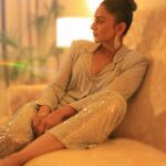 Rakul Preet Singh Instagram - There is never tooo much bling ? 😉 Outfit @itrhofficial Jewellery @prerto Styled by @anshikaav Assisted by @roshiijain @bhatia_tanisha Makeup @im__sal Hair @aliyashaik28 Photos @thamoddinushan_photography