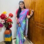 Rithika Tamil Selvi Instagram - Good evening 🫶🏻😊 Saree @ashas_womens_collection Blouse @knotweddinghouse . . . . . #rithika #tamil_rithika #vijaystars #vijaytelevision #baakiyalakshmi_vijaytv #amirthabaakiyalakshmi #baakiyalakshmi_serial #sareelove #colourfulsaree