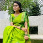 Rithika Tamil Selvi Instagram - Good morning Insta fam💚✌️ Saree @ashas_womens_collection Blouse @niraa_celebrating_fashions #rithika #tamil_rithika #amirthabaakiyalakshmi #vijaystars #baakiyalakshmi_vijaytv #baakiyalakshmi_serial #rithikatamilselvi