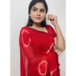 Rithika Tamil Selvi Instagram - Good morning ❤️ Saree @ashas_womens_collection Blouse @knotweddinghouse . . . . . . #rithika #tamil_rithika #rithikatamilselvi #sareefashion #redsaree #vijaystars #vijaytelevision