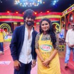 Rithika Tamil Selvi Instagram - Glad I met this great actor @imarjundas 😊 . . . . #tamil_rithika #vijaystars #vijaytelevision #cookwithcomali #cwccelebration #arjundas #rithikatamilselvi #cwc2 #cwcseason2