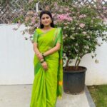 Rithika Tamil Selvi Instagram - Good morning Insta fam💚✌️ Saree @ashas_womens_collection Blouse @niraa_celebrating_fashions #rithika #tamil_rithika #amirthabaakiyalakshmi #vijaystars #baakiyalakshmi_vijaytv #baakiyalakshmi_serial #rithikatamilselvi