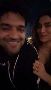 Saiee Manjrekar Instagram - We are done with Dubbing of our movie @kuchkhattaahojaay 
Releasing in Cinemas this year ❤️
My first bollywood movie 💥
We want your love and support ❤️