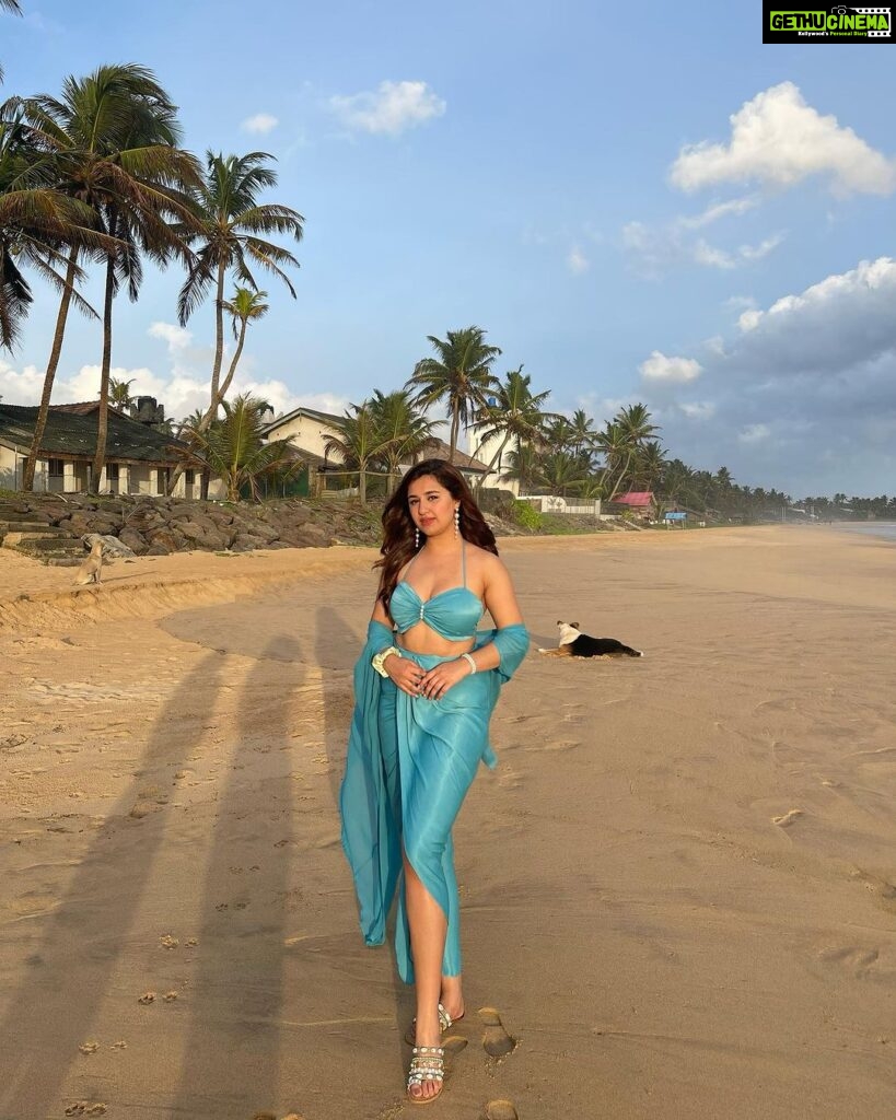 Sanaya Pithawalla Instagram - This is what turning your dreams into reality looks like ♥️ Exactly how I wanted to spend my birthday . By the beach in another country living my life queen size!! Thank you to @tribeescapes for making my birthday so so beautiful and wholesome . #happybirthdaytome ✨🌺 🏝️ Location @ten30.hikkaduwa ♥️ Wearing @maisolos.world thank you for making such a pretty bday outfit for me 🤗 Sri Lanka