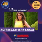 Sayyeshaa Saigal Instagram - Congratulations UAE GOLDEN VISA