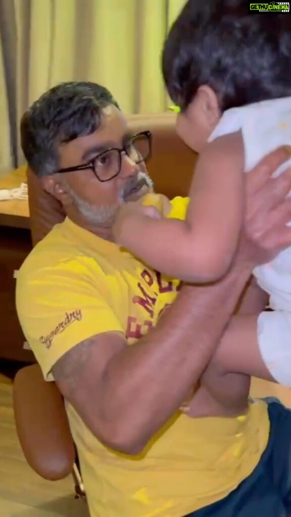 Selvaraghavan Instagram - Appa appa play with me don’t write!!!! See my new new clothes from @adoreaboo !!!!! Summer ready!!!