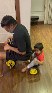 Selvaraghavan Instagram - Bike life with my son 😎
