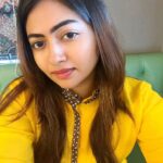 Shaalin Zoya Instagram – stealing clothes from mom’s wardrobe is always a good idea. 💡 #itsallyellow Cochin, Kerala