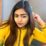 Shaalin Zoya Instagram – stealing clothes from mom’s wardrobe is always a good idea. 💡 #itsallyellow Cochin, Kerala