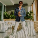 Shahid Kapoor Instagram - BLUE DADDY Shot by: @mayank_mudnaney Makeup: @james_gladwin_ Makeup assistant: @mahendra.kanojia Hair by: @aalimhakim Hair assistant: @shahrukhshaikh9519 Outfit: @snbyshantanunikhil Sunglasses: @prada @turakhiaopticians Style by: @styledbychandani @style.cell Style team: @thecrazy_fattygirl Dressman: @thebombaydressman Managed by: @chanchal_dsouza Digital agency: @59thparallel Security: @parvez_pzee PR agency: @think_talkies