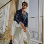 Shahid Kapoor Instagram - BLUE DADDY Shot by: @mayank_mudnaney Makeup: @james_gladwin_ Makeup assistant: @mahendra.kanojia Hair by: @aalimhakim Hair assistant: @shahrukhshaikh9519 Outfit: @snbyshantanunikhil Sunglasses: @prada @turakhiaopticians Style by: @styledbychandani @style.cell Style team: @thecrazy_fattygirl Dressman: @thebombaydressman Managed by: @chanchal_dsouza Digital agency: @59thparallel Security: @parvez_pzee PR agency: @think_talkies