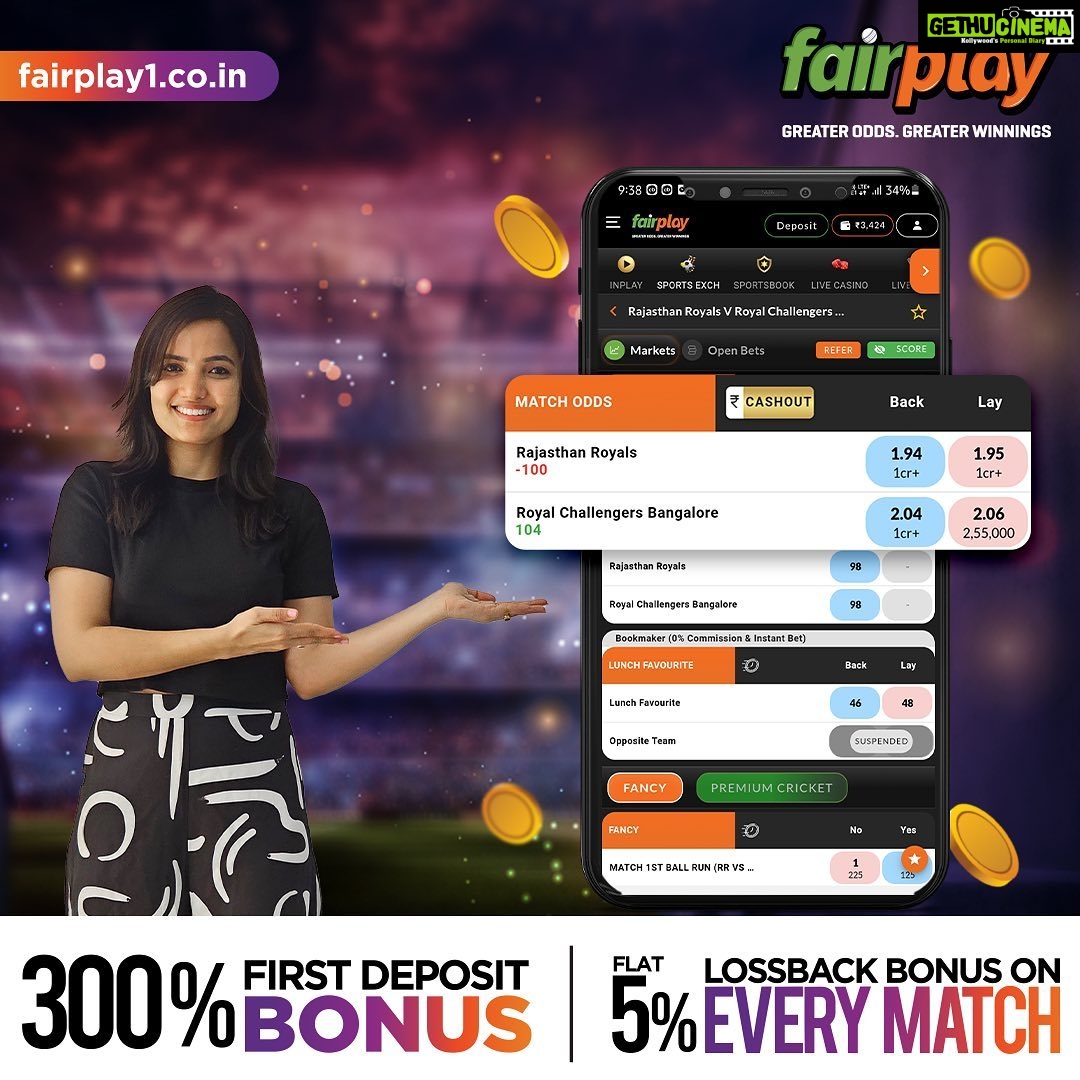 Siri Hanumanth Instagram - Use Affiliate Code SIRI300 to get a 300% first and 50% second deposit bonus. IPL fever is at its peak, so gear up to place your bets only with FairPlay, India's best sports betting exchange. ππ Earn big by backing your favorite teams and players. Plus, get an exclusive 5% loss-back bonus on every IPL match. π°π€ Don't miss out on the action and make smart bets with FairPlay. π Instant Account Creation with a few clicks! π€300% 1st Deposit Bonus & 50% 2nd deposit bonus with FREE GOLD loyalty status - up to 9% Recharge/Redeposit Bonus lifelong! π°5% lossback bonus on every IPL match. π Best Loyalty Plan β Up to 10% Loyalty bonus. π€ 15% referral bonus across FairPlay & Turnover Bonus as well! π Best Odds in the market. Greater Odds = Greater Winnings! π 24/7 Free Instant Withdrawals β‘Fastest Settlements within 5mins Register today, win everyday π #IPL2023withFairPlay #IPL2023 #IPL #Cricket #T20 #T20cricket #FairPlay #Cricketbetting #Betting #Cricketlovers #Betandwin #IPL2023Live #IPL2023Season #IPL2023Matches #CricketBettingTips #CricketBetWinRepeat #BetOnCricket #Bettingtips #cricketlivebetting #cricketbettingonline #onlinecricketbetting . . @fairplay_india #AD