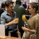 Smriti Khanna Instagram - Last night was a truly special evening, one that we will remember for a long time. We were treated to the best food, expertly prepared and presented in a way that left us all awestruck. Sipping on the finest scotch, the Dewars 18 years, 21 years and Double Double 27 years Whisky, we were fortunate enough to be educated on the intricate process of scotch making. @dewars Of course, the company we shared was equally wonderful. We were surrounded by individuals who appreciated the finer things in life. The hospitality was second to none, and we are truly grateful for the warm welcome we received @masquerestaurant On behalf of all of us, we would like to extend our sincerest thanks to our hosts for inviting us to be a part of such a memorable evening. @dewars @fetch_india #Dewars #DoubleIsBetter #DewarsDoubleDouble . . Wearing @sunandiniofficial Masque
