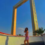 Soundariya Nanjundan Instagram - The Dubai Frame is the ultimate game of hide-and-seek - except you can't really hide behind a frame that big🤭 💜 📸- @bhoopalm_official Outfit- @hm 💼- @guess #styledbyme 💜 💜 💜 💜 💜 💜 #soundariyananjundan #dubaiframe #dubai #uae #dubailife #love #fashion #instagram #instagood #india #travel #photography #dubaifashion #dubailifestyle #uae🇦🇪 #kannadiga #chennai #outfit #followforfollowback #likesforlike #instalike #travelphotography #destination #purple #ootd #photography #fashionblogger #blogger #influencer #model
