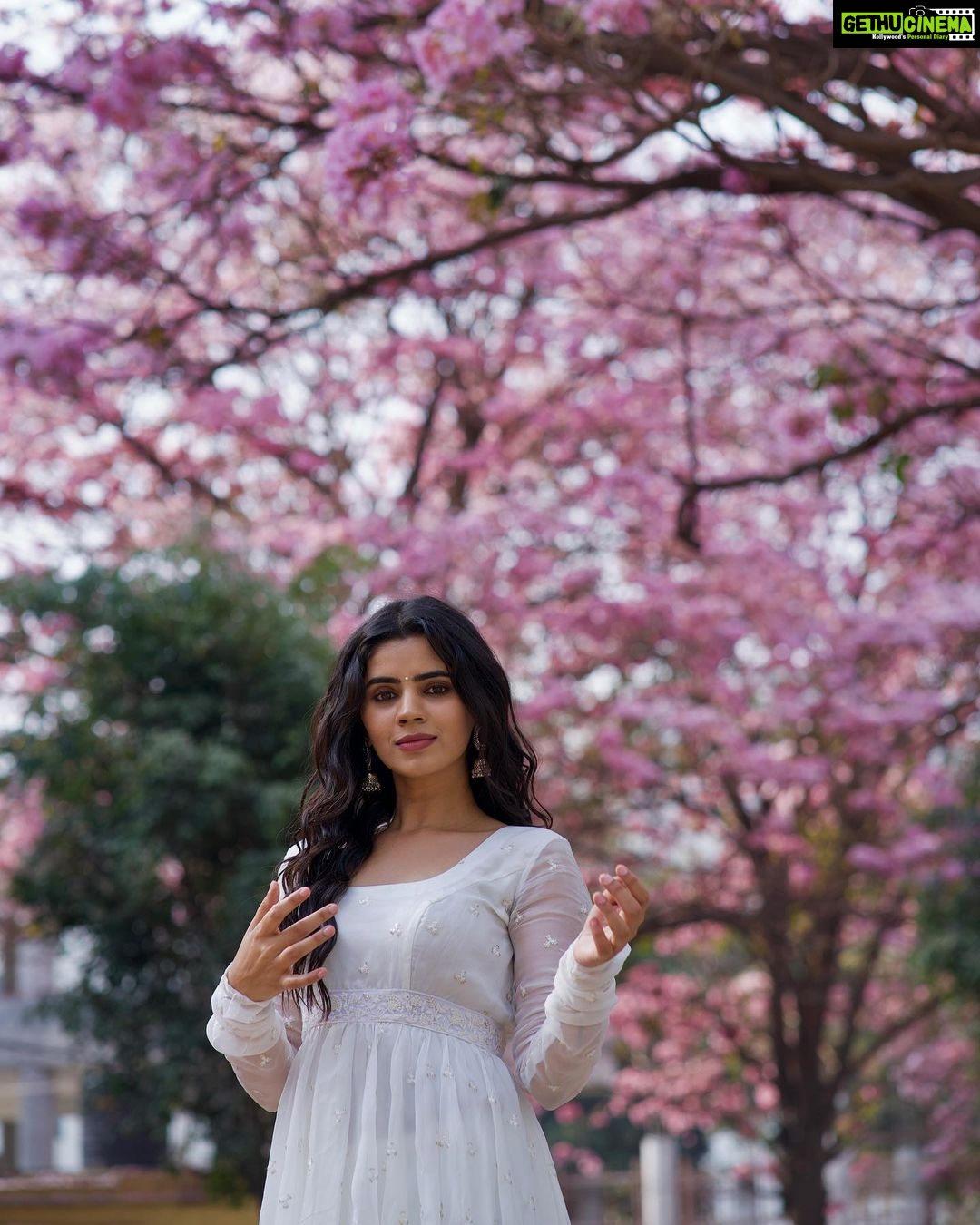 Soundariya Nanjundan Instagram - Bangalore's streets have never looked more magical than during cherry blossom season 🌸 🌸 🌸 📸- @bhoopalm_official 🫰🏻 Outfit- @mayon_by_subhathracouture Hairdo - @meghna_makeoverartistry 🪷 #stylebyme ✨ 🌸 🌸 🌸 #soundariyananjundan #bangalore #cherryblossom #streetstyle #fashion #style #streetwear #ootd #streetphotography #fashionblogger #photography #streetfashion #street #instagood #fashionstyle #fashionista #instafashion #outfitoftheday #outfit #love #photooftheday #model #lifestyle #like #art #instagram #styleblogger #picoftheday #follow Bangalore, India