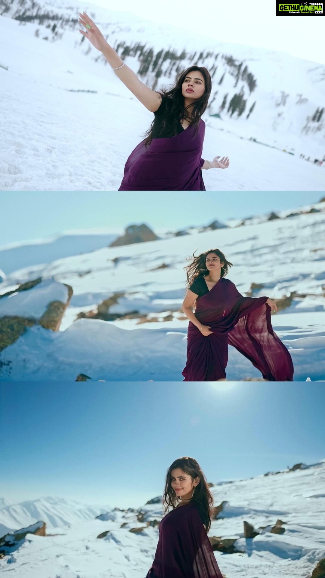 Soundariya Nanjundan - 23.5K Likes - A surreal moment frozen in time, adorned in a snow-kissed saree.\