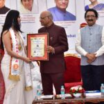 Soundarya Sharma Instagram - It is my honour and privilege to receive the prestigious Stree Shakti Rashtriya Puruskar at the governor’s house by the Honorable Governor of Maharashtra! मैं इस अवार्ड को बहुत प्राथमिकता देती हूँ।और इस सम्मान को नतमस्तक होकर स्वीकार करती हूँ ।मैं धन्यवाद देती हूँ H.E. Governor Of Maharashtra, Shri Ramesh Bais जी और Suryadutta group of institutes के chairman Dr. Sanjay B. Choradiya जी का, जिन्होंने मुझे #StreeShaktiRashtriyaPuruskar -2023 से सम्मानित किया। मैं कोशिश करूँगी की इसके साथ जो मुझे उत्तरदायित्व मिला है, उसे मैं बखूबी निभाऊँ।🙏😍 Raj Bhavan