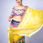 Sreejita De Instagram - 🌟 Weaving a colorful tapestry of tradition, fashion, and grace. 🌈✨ 🎬Shot & Edited by @ashmaneditors Wearing: @pariscreation7 #sreejitade #traditional #indianoutfit #photoshoot #style #viral #explorepage #trending