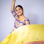 Sreejita De Instagram - 🌟 Weaving a colorful tapestry of tradition, fashion, and grace. 🌈✨ 🎬Shot & Edited by @ashmaneditors Wearing: @pariscreation7 #sreejitade #traditional #indianoutfit #photoshoot #style #viral #explorepage #trending