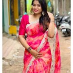 Srinisha Jayaseelan Instagram - Be it summer or winter, a saree is for all seasons.💜❤️😍 Saree from the brand new @house_of_haadiya 😍💜❤️ So happy to have launch our new brand for all the saree lovers! Go grab your soon!! Can’t wait to show you all more😍💜❤️ 📸: @snaps_by_madhu ❤️💜