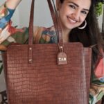 Tara Alisha Berry Instagram - In love with this cruelty-free Croco Tote bag from @thegusto.in ! #thegusto #veganbags #crueltyfree #femalefounded